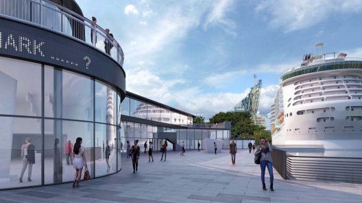Artists' impression of the new Greenock Ocean Terminal visitor centre.