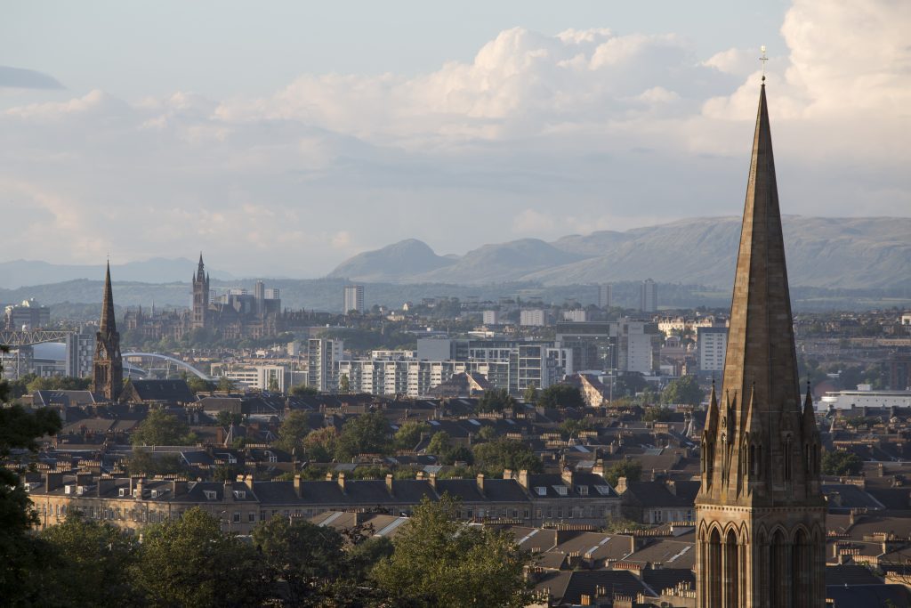 Aerial view of Glasgow