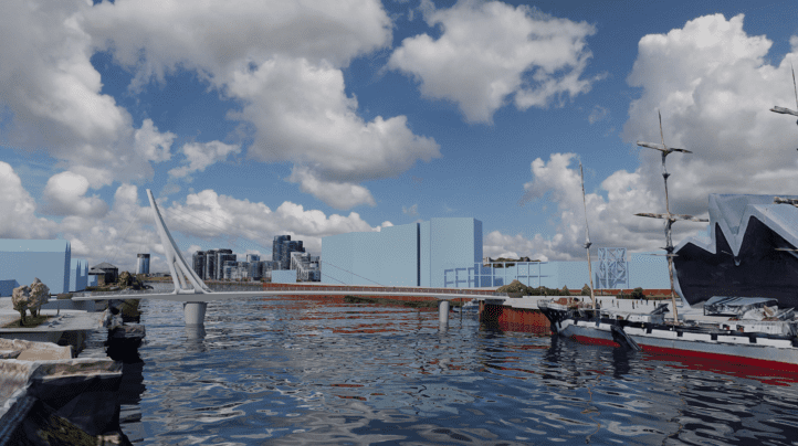 Artists' impression of the Govan-Partick bridge