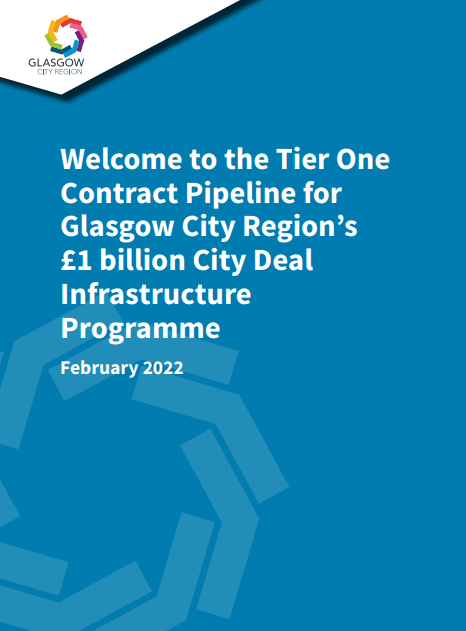 Screenshot of the front cover of the GCR City Deal contract pipeline document.