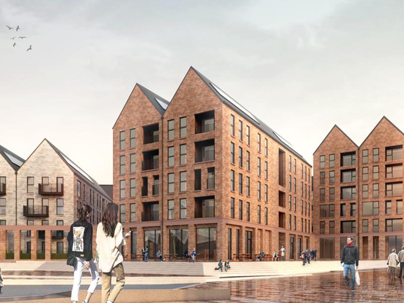 Artists' impression of phase 1 of the Water Row redevelopment project.