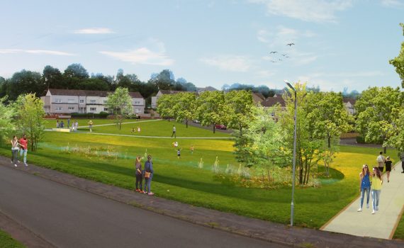 Visualisation of Penilee Park transformation.