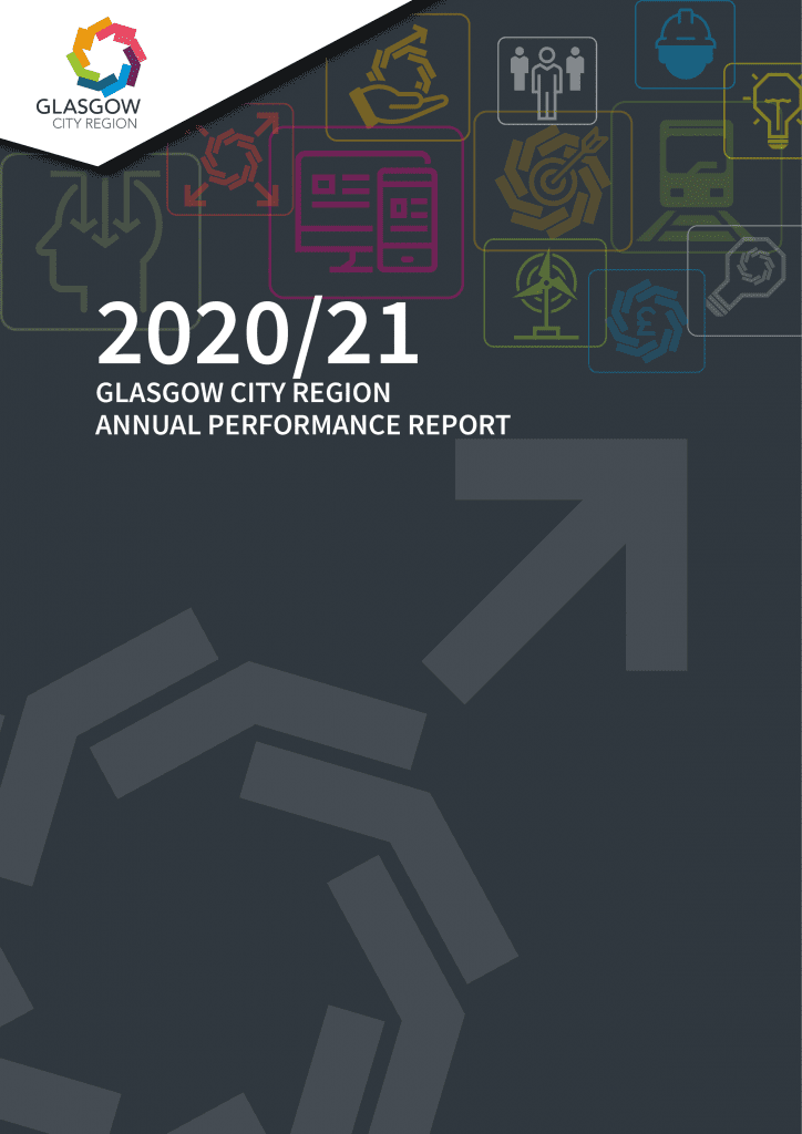 Document cover: 2020/21 Glasgow City Region Annual Performance Report