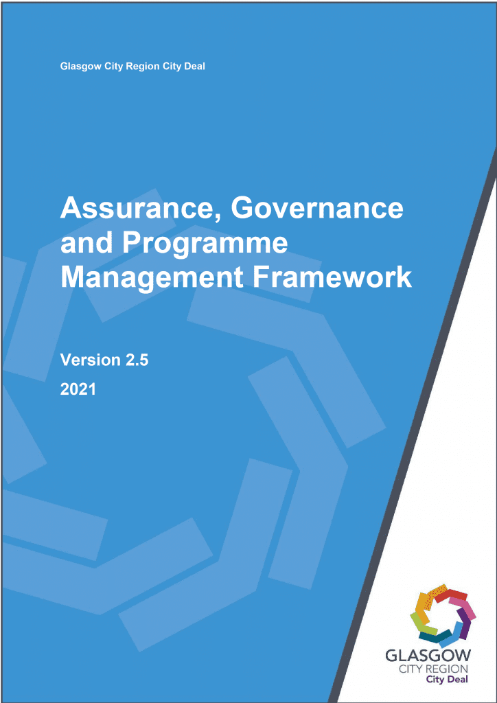 Document cover: Assurance, Governance and Programme Management Framework, version 2.5, 2021
