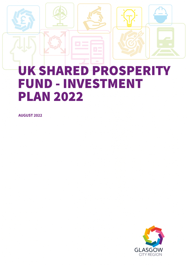 Document cover: UK Shared Prosperity Fund - Investment Plan 2022
