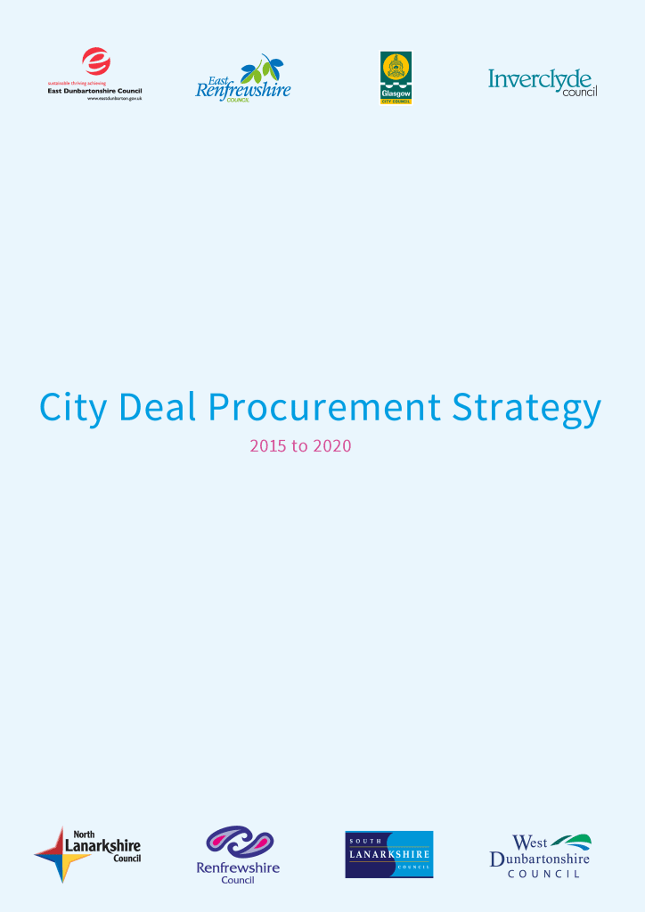 Document cover: Glasgow City Region City Deal Procurement Strategy, 2015 - 2020