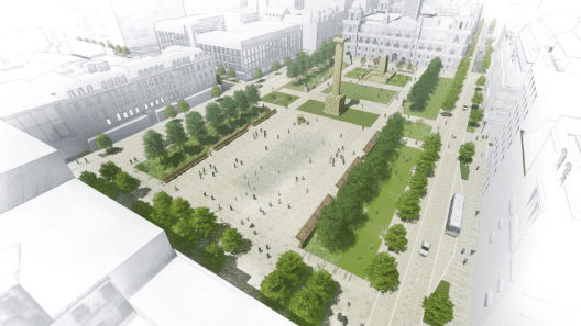 Artists' impression of the new design for George Square.