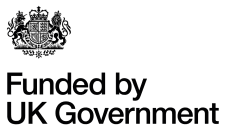 UK government logo with the text "funded by UK Government"