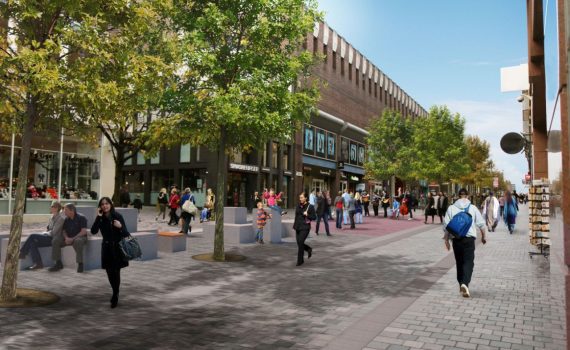 Artists' impression of the new Avenue on Sauchihall Precinct and Cambridge Street.