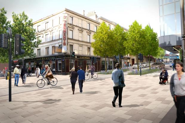 Artists impression of the new street