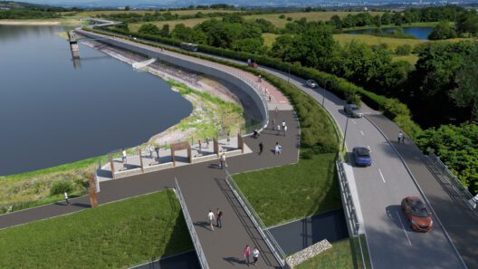 Artists' impression of Aurs Road