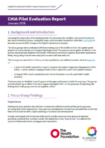 Document cover: CHIA Pilot Evaluation Report