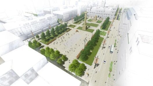 Artists' impression of the new George Square design