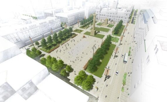 Artists' impression of the new George Square design